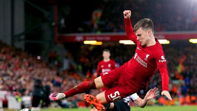 Liverpool's Ben Doak impressed at Anfield. PA