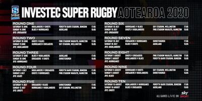 Super Rugby Aotearoa fixtures. Super Rugby NZ / Twitter
