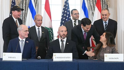 The US, Lebanon and Israel agreed a plan aimed to end the war involving Hezbollah after talks in Washington last month. AFP