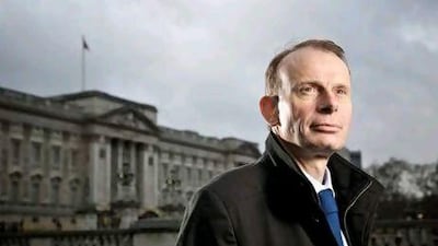Andrew Marr, pictured in front of Buckingham Palace, presents the feature on Queen Elizabeth II. Steve Scofield / BBC