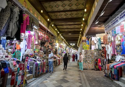 The Mutrah Souq market located along the Corniche in Muscat. The sultanate’s economy surged 4.3 per cent last year. Victor Besa / The National