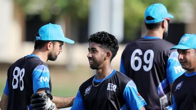 ECB Blues' Vriitya Aravind top-scored with 83 against Dubai at the Emirates D10. Chris Whiteoak / The National