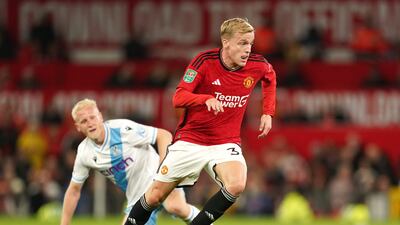 Manchester United's Donny van de Beek will join Eintracht Frankfurt on loan. PA