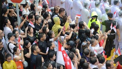 During a week of national mourning that began last Monday after Lee’s death at age 91, some 450,000 people lined up for hours to briefly view the statesman’s coffin at Parliament House. A million people visited tribute sites at community centers around the city. Mohd Fyrol/AFP Photo