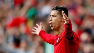 Ronaldo celebrates finding the net for his and Portugal's opening goal. Reuters