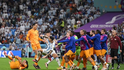 Tempers fray late on the game. Getty