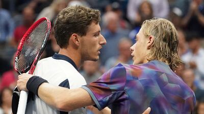 Pablo Carreno Busta, left, who beat Denis Shapovalov to make the US Open quarter-finals, also reached the last-eight stage at the French Open. Robert Deutsch / Reuters