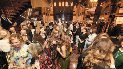 The pre-show party at the boutique