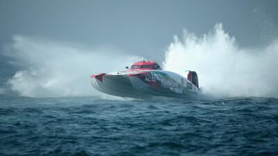 Faleh Al Mansoori and Rashed Al Tayer of Abu Dhabi Team 5 race during the Fujairah Grand Prix. Warren Little / Getty Images