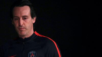 Paris Saint-Germain manager Unai Emery is shown at a news conference in Paris on February 13, 2017. Christian Hartmann / Reuters