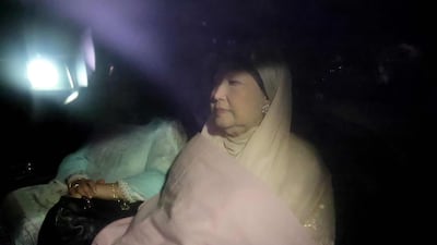 Bangladesh Nationalist party's chairwoman Khaleda Zia departs for London to seek medical treatment, in Dhaka. AFP