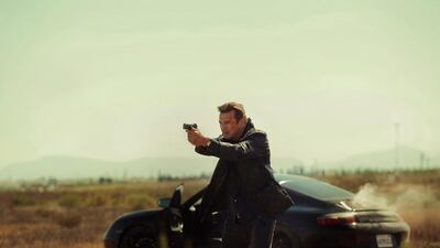 Biggest Hypocrite: Liam Neeson promoting Taken 3 in Dubai. Liam Neeson seems like a lovely guy. Everyone was very excited to have him in Dubai recently for a regional premiere of a big Hollywood film and yes, we hope he gets his wish and is invited back in December for the Dubai International Film Festival. However, gun control is a no-brainer cause for any left-leaning celebrity to champion – just not when said celebrity is brandishing a 9mm in the film’s promotional posters, which are plastered all over town. 20th Century Fox, Sam Urdank / AP photo