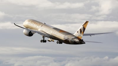Etihad will fly its Boeing Dreamliner 787-9s on its new Levant and Far East services. Courtesy Etihad Airways