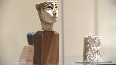 Artefacts on display at the Iraq Museum in Baghdad. Wam