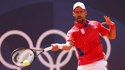 Novak Djokovic on his way to the 31st win of his career over Rafael Nadal. Getty Images