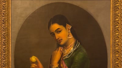 Varma was the first artist to use western techniques and styles to depict uniquely Indian subjects. Pictured is one of his masterpieces, The Coquette. Photo: Raja Ravi Varma Heritage Foundation