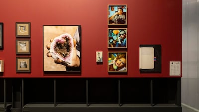 Raed Yassin’s archival prints and Faycal Baghriche’s Atlas Series 5 digigraphic print are shown together at Deja Vu in Concrete, Alserkal Avenue. Antonie Robertson / The National