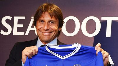 Antonio Conte is introduced to the media as Chelsea's new manager. Andy Rain / EPA