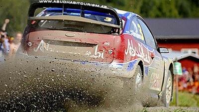 Sheikh Khalid al Qassimi is 11mins 29secs behind his leading teammate Mikko Hirvonen.