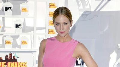 Actress Brittany Snow arrives for the 2015 MTV Movie Awards at the Nokia Theatre in Los Angeles. Mike Nelson / EPA