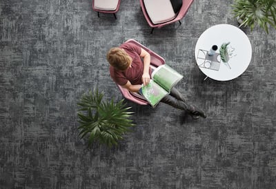 Carpet manufacturer Interface has a product called Conscient, a carpet that emits virtually no volatile organic compounds. Courtesy Interface