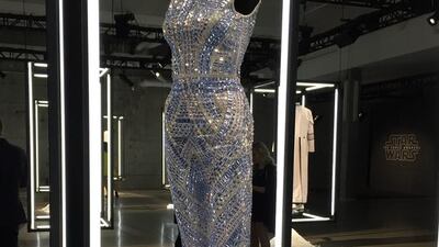 Parker presented a glittery Captain Phasma. Jocelyn Noveck / AP Photo