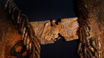 Weighing between 3kg and 4kg, the Imperial Mantle symbolises the divine nature of kingship