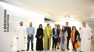 Sheikha Budour Al Qasimi attends opening of an art exhibition in Sharjah. Courtesy: Maraya Art Centre