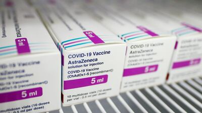 Packages of AstraZeneca's Covid-19 vaccine are seen at a vaccination centre. Reuters
