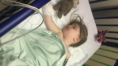 Oonagh Wilkinson was just 18 months when she was diagnosed with cancer. Courtesy: Samantha Wilkinson