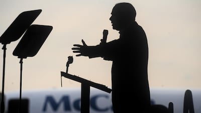 John McCain at a campaign rally in Pennsylvania. Robyn Beck / AFP
