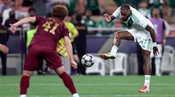 JEDDAH, SAUDI ARABIA - APRIL 20: Ivan Toney of Al Ahli scores his team's second goal during the AFC Champions League Semi Final match between Vissel Kobe and Al-Ahli at King Abdullah Sports City on April 20, 2026 in Jeddah, Saudi Arabia. (Photo by Yasser Bakhsh / Getty Images)