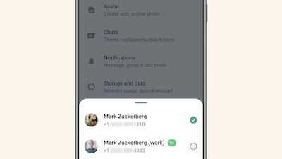 Mark Zuckerberg shared what it would look like for a user who has two different accounts. Photo: Mark Zuckerberg / Facebook