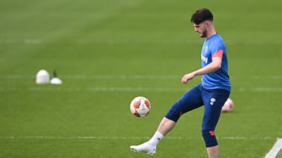 West Ham midfielder Declan Rice controls the ball. AFP