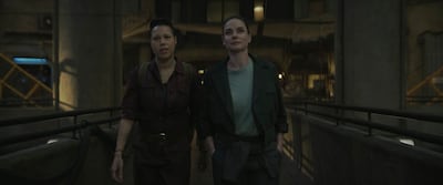Remmie Milner as Shirley Campbell, left, and Rebecca Ferguson as Juliette Nichols. Photo: Apple TV