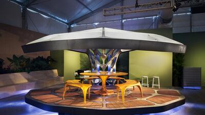 Volu Dining Pavilion by the late Zaha Hadid. Courtesy Revolution Precrafted Properties