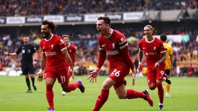 LB: Andrew Robertson (Liverpool): He may have had a bit of a shocker for Scotland against England and was responsible for not marking Hwang Hee-chan for Wolves’ opening goal, but Robertson bounced back by scoring Liverpool’s second in the 3-1 comeback win. Getty