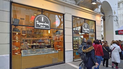 Terkenlis patisserie, on Aristotelous Square, is an institution. Courtesy Carlo Raciti