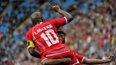 Ismail Matar of United Arab Emirates celebrates his goal. Getty Images
