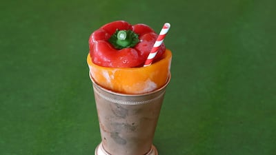 Muddled strawberry, cucumber, capsicum and marjoram at Torno Subito. Chris Whiteoak / The National