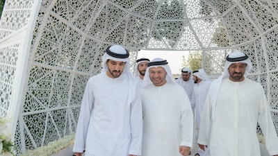 Sheikh Hamdan bin Mohammed, Crown Prince of Dubai, attends the wedding reception of Ali Anwar Gargash. Wam