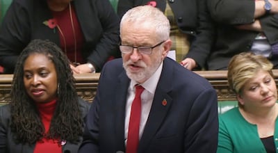 Jeremy Corbyn announced that Labour's conditions to back an election had been met. AP
