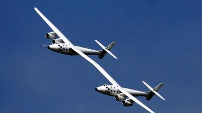 Virgin Galactic's White Knight Two aircraft is designed to reach an altitude of 50,000 feet (15,500 metres) and release Space Ship Two, which will take fare-paying passengers on a brief trip into space.