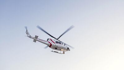 The Dubai Police helicopter.
