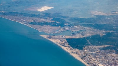 An aerial view of Damietta on Egypt's Nile Delta. AFP