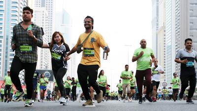 The 5km route started near the Museum of the Future. It then passed Burj Khalifa and Dubai Opera and ended near The Dubai Mall