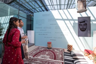 Visitors at the Al Burda Festival in Abu Dhabi. Leslie Pableo for The National