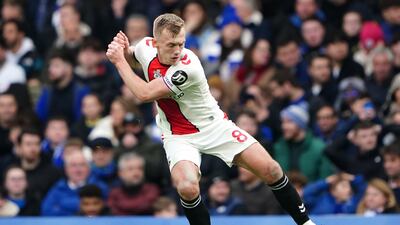 James Ward-Prowse celebrates scoring at Stamford Bridge. PA