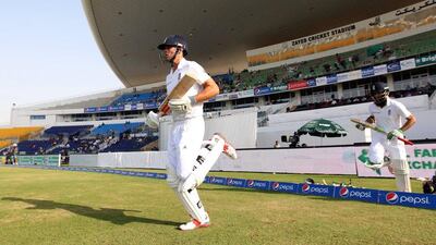 England openers Alastair Cook and Moeen Ali come on for their first innings at the Sheikh Zayed Cricket Stadium in Abu Dhabi on Wednesday against Pakistan. Jason O'Brien / Action Images / Reuters / October 14, 2015