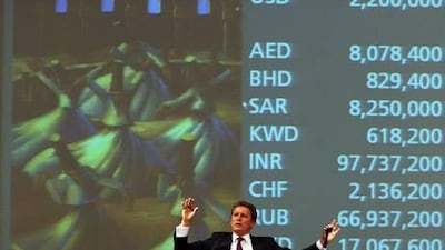 Jussi Pylkkanen, the president of Christie's, at the sixth auction series in Dubai.